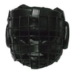 Casco con barras metálicas extraíbles y protección trasera.