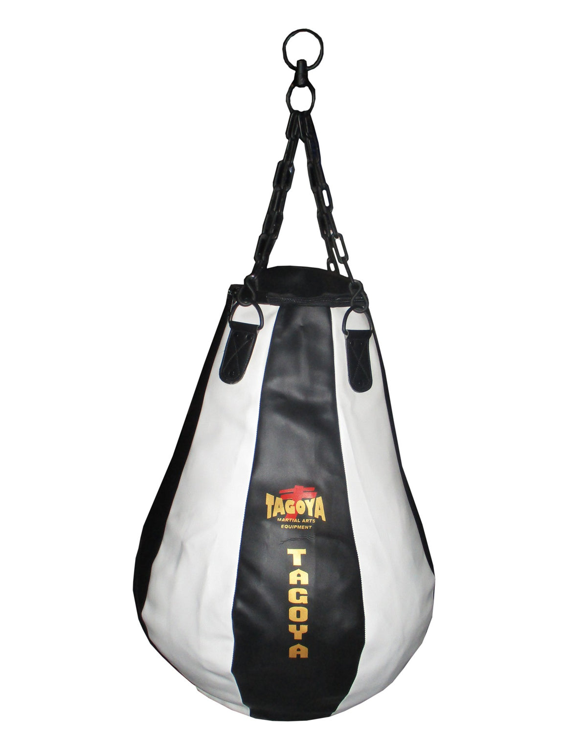 Saco pera de golpeo de PVC (relleno), con cadenas.