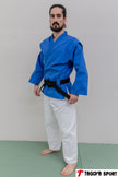 Kimono de Buguei, de poliester-algodón azul
