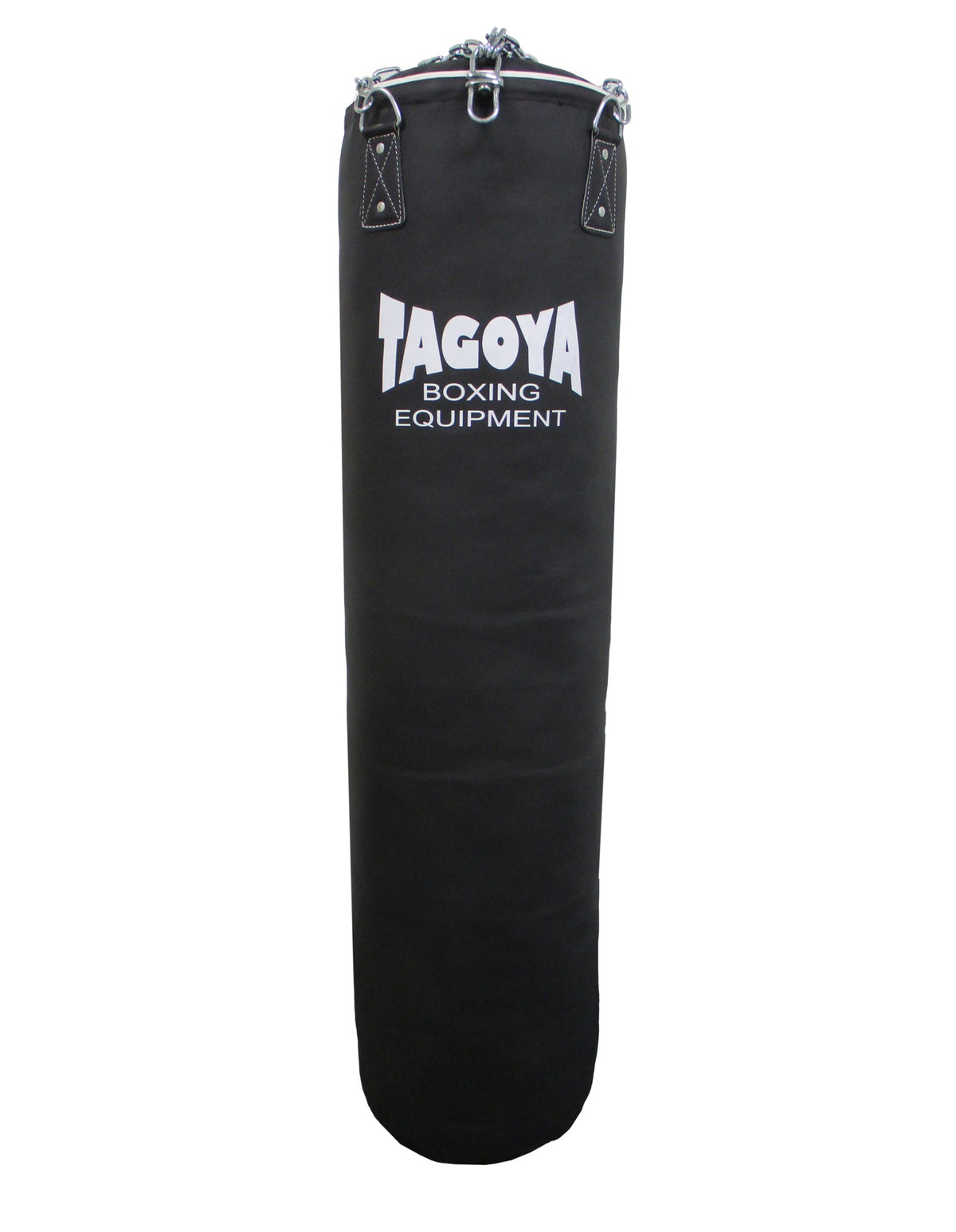 Saco de boxeo de piel artifical (relleno), con cadenas.
