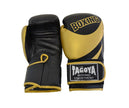 Guantes de boxeo negro y oro de piel